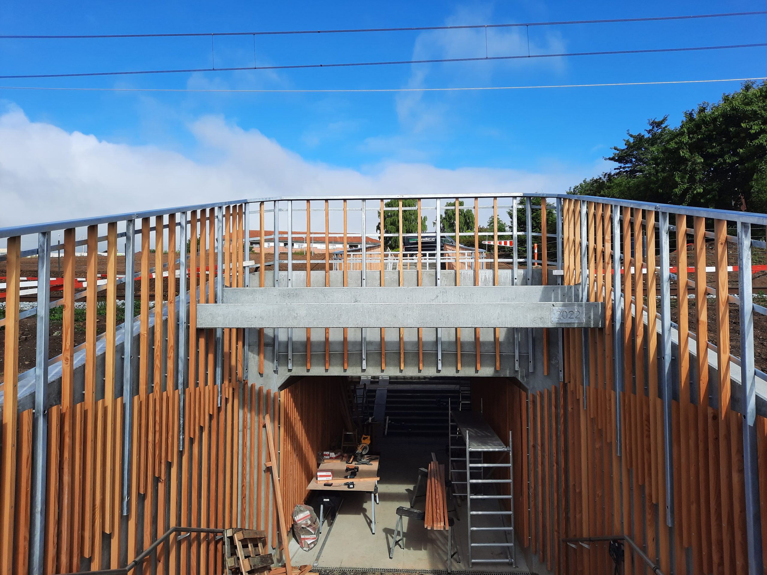 Billede fra arbejde med undergangstunnel til letbane overkørsel